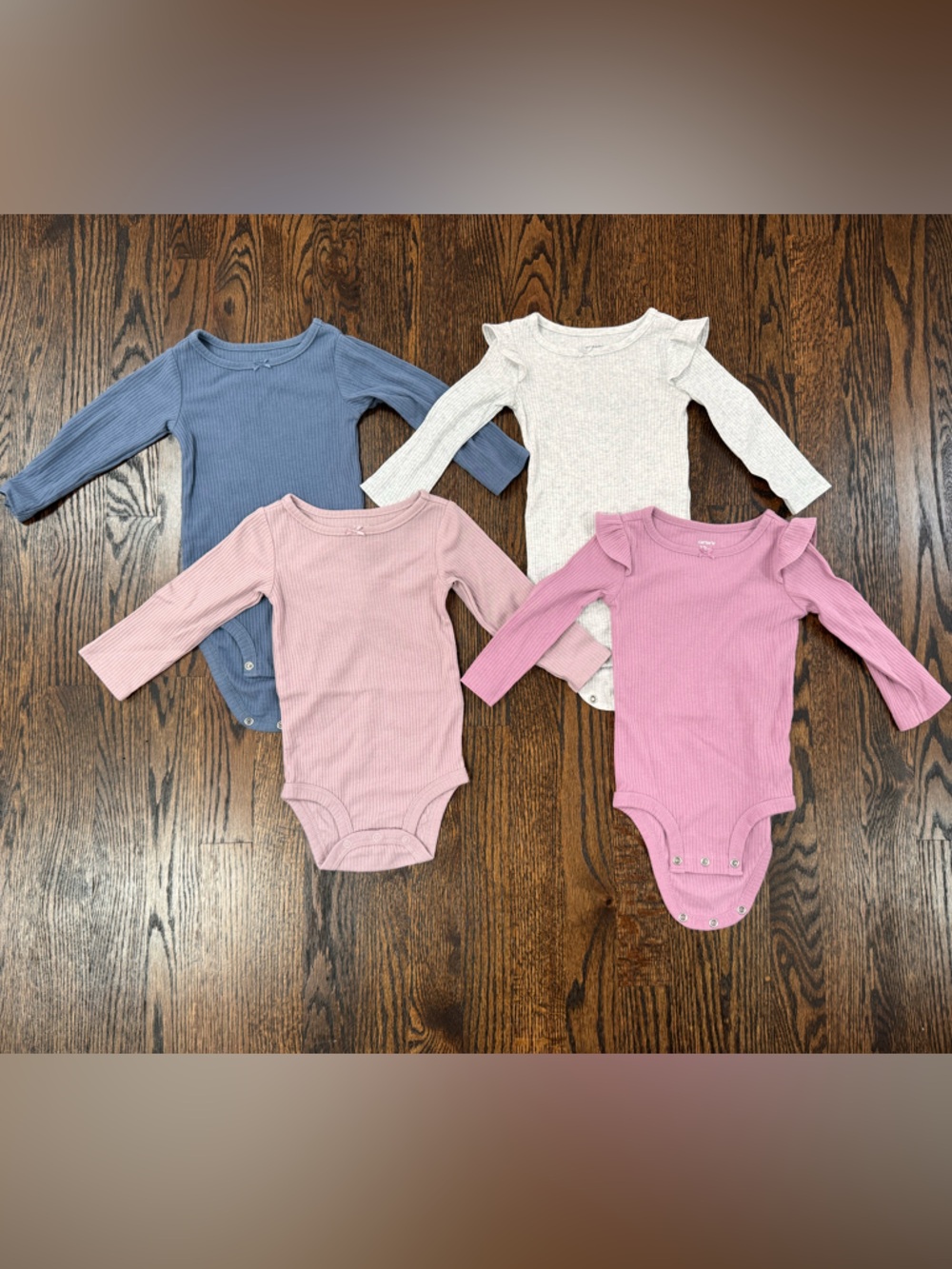 Carters Long Sleeve Bodysuits 12M